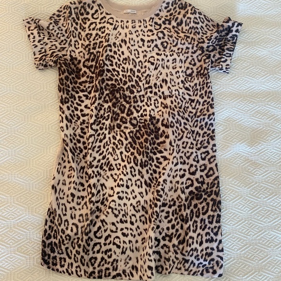 Zara leopard mini dress with front pocket - Picture 1 of 6